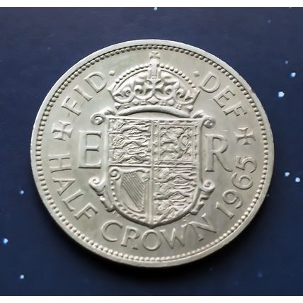 1965 Queen Elizabeth II Cupro-Nickel Half-crown 2/6 Great Britain UK English No2