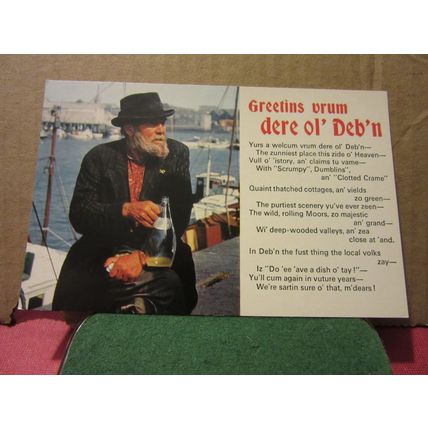 GREETINS VRUM DERE OL' DEB'N, DEVON ,unused postcard by J. Salmon #