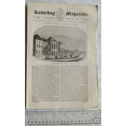 1843 The Saturday Magazine No. 684 A Month in Germany & Holland