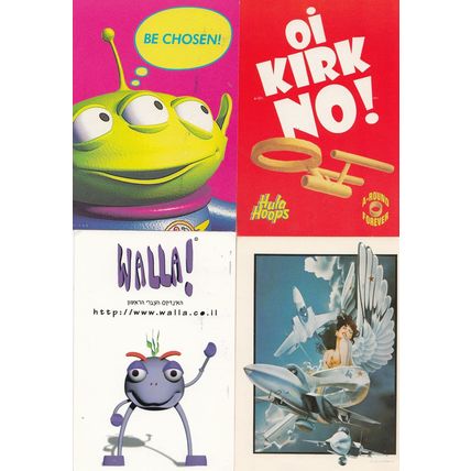 Space Rocket Creatures Star Trek 4x Advertising Sci Fi Postcard s