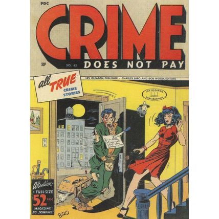 Crime Does Not Pay 1950s Murder Comic Book Man Impaled Postcard