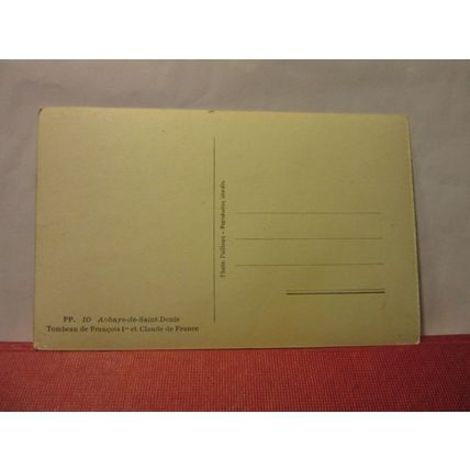 TOMB OF FRANCOISE I, ABBAYE DE SAINT-DENIS, FRANCE , unused vintage postcard RP/