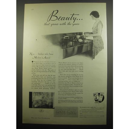 1932 The International Nickel Co. Monel Metal Ad - Beauty that grows