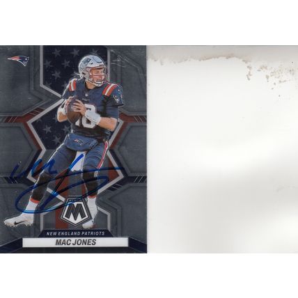 MAC JONES 2022 AUTOGRAPHED NEW ENGLAND PATRIOTS ALL-PRO MVP QUARTERBACK CARD