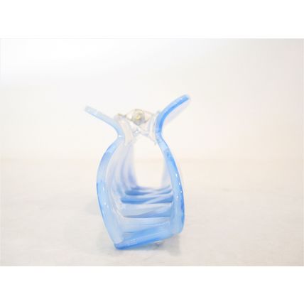 Marbled turquoise blue and white acrylic hair claw clip