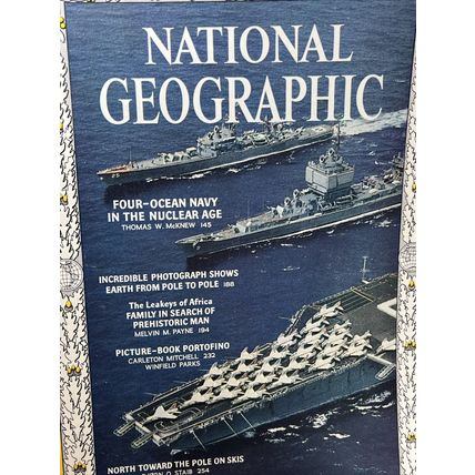 National Geographic Magazine February 1965 Nuclear Age - Vintage Collectable