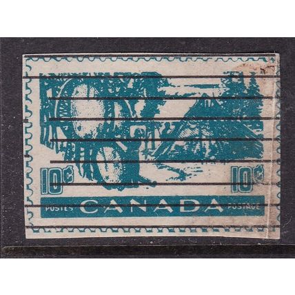 Canada 10c Drying Furs Stationary Cut Out VGC