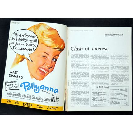 KINE WEEKLY 1960 Love and the French Woman, Spartacus UK MAGAZINE