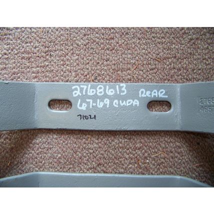 1967 68 69 Plymouth Barracuda Rear Bumper Brackets OEM 2768612 2768613