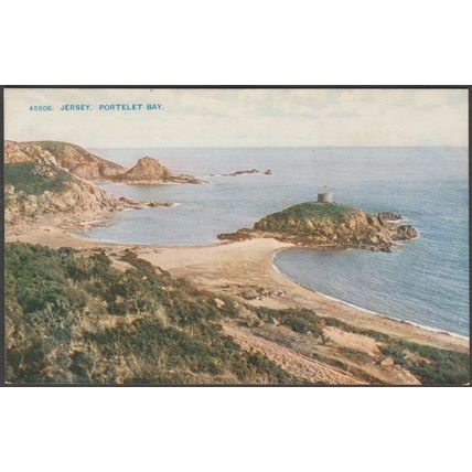 Portelet Bay, Jersey, c.1910s - Photochrom Postcard
