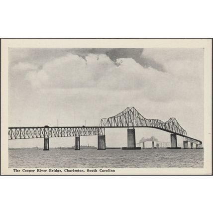 The Cooper River Bridge, Charleston, South Carolina, c.1930s - ASA Postcard
