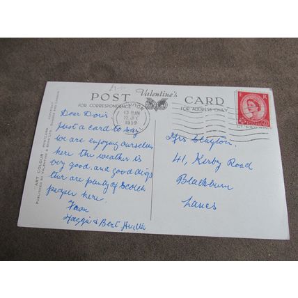 Clan Stewart Tartan Postcard - Dunoon, West Bay - A1792 / Artist