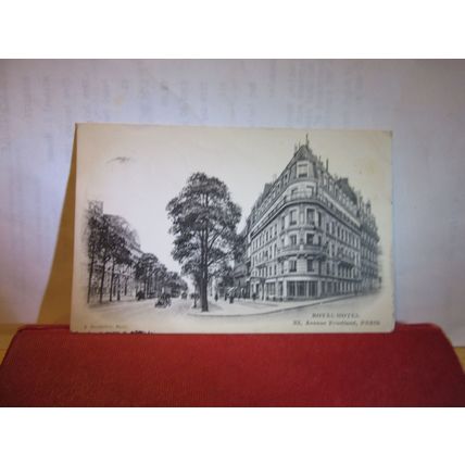 ROYAL HOTEL, 33, AVENUE FRIEDLAND, PARIS used antique postcard.1913 pm =