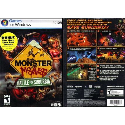 Monster Madness: Battle for Suburbia (PC-DVD, 2007) XP/Vista - NEW DVD in SLEEVE