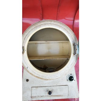 vintage barbers sterilizing cabinet sterilising 240v shelves port hole door rare