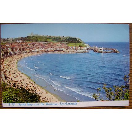 1964 postcard South Bay & Harbour, Scarborough
