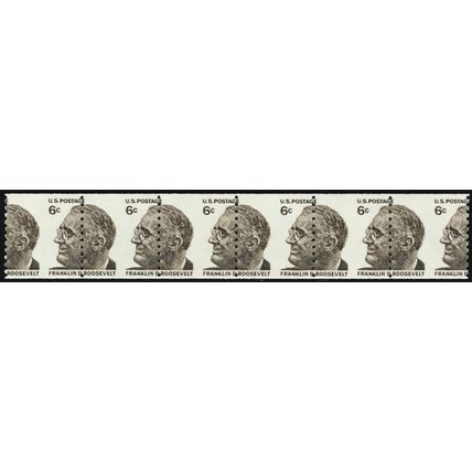 1305, Mint NH 6¢ - Misperforated ERROR Strip of Six Stamps * Stuart Katz