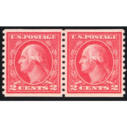 455, Mint VF/XF NH 2¢ Coil Pair - Stuart Katz