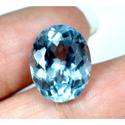 Brazilian Natural Blue Aquamarine 8.40 Ct Oval Loose Gemstone