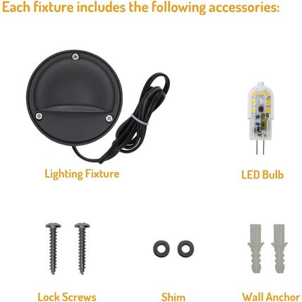Lumina Lighting® 2W LED Deck and Step Lights (12 Pack) | Low Voltage Landscape D