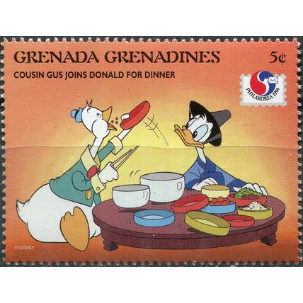 Grenada Grenadines. 1994. Cousin Gus joins Donald for Dinner (MNH **) Stamp