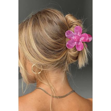 Bonbon Flower Shape Resin Hair Claw Clip