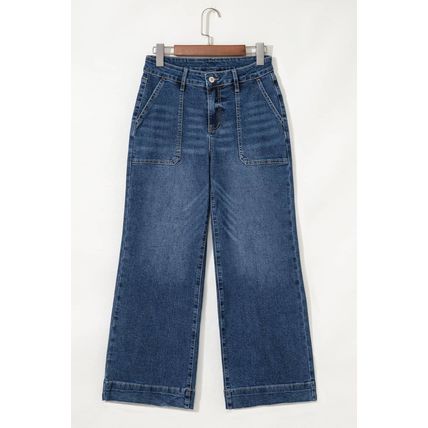 Ashleigh Blue Cropped High Rise Wide Leg Jeans