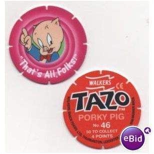 POGS Walkers Looney Tunes Tazo Porky Pig N0.46