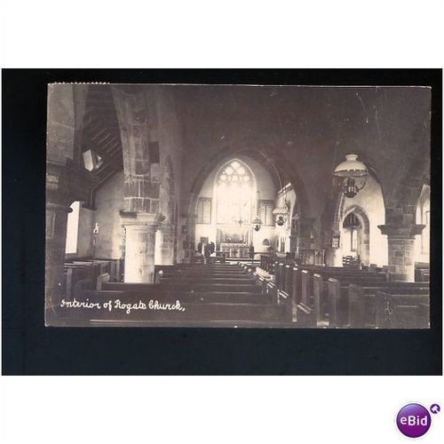 Sussex ROGATE Church Interior Postcard by Smith
