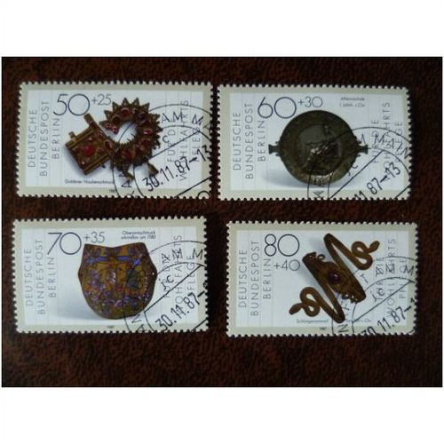 West Berlin Germany 1987 Humanitarian Relief Funds Metal Work used set of stamps