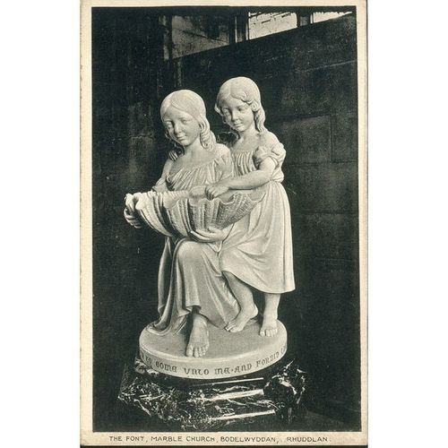 Vintage PC - The Font, Marble Church, Bodelwyddan, Rhuddlan, Wales