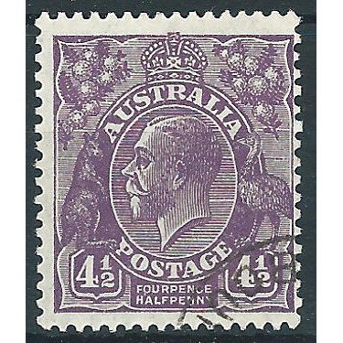 Australia 1930 SG120a 5d on 4 1/2d Violet (no surcharge) Very Fine Used .. ..
