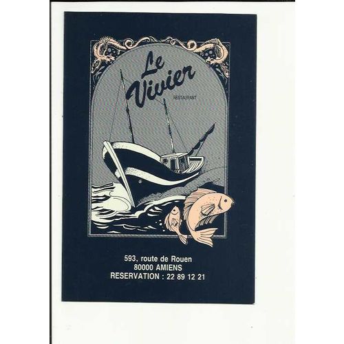 France LE VIVIER RESTAURANT Amiens Postcard