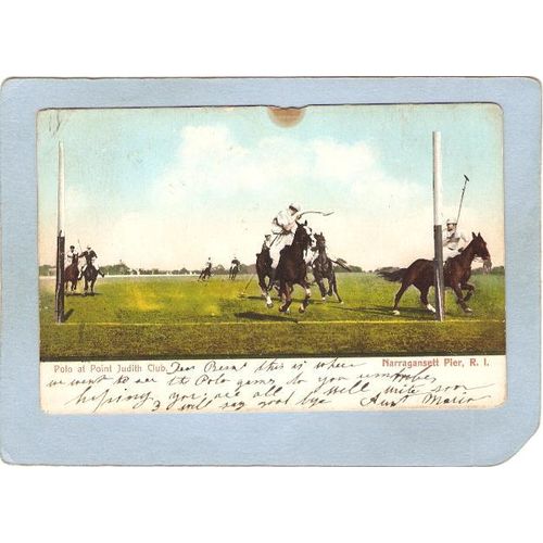 Rhode Island Narragansett Pier Polo At Point Judith Undivided Back~801