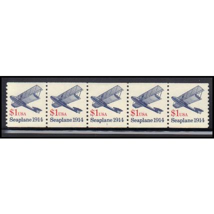 2468 $1 Seaplane Very Fine MNH Dry Gum PNC 1/5 KA9215