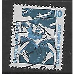 GERMANY 1987 10pf FRANKFURT AIRPORT SG 2201 FINE USED