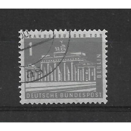 WestGermany.WestBerlin.B35 1pf Brandenburg Gate,Berlin (Grey).Fine Used.Nov21