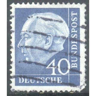 Germany 1957 - 40pf blue - President Heuss - used 2
