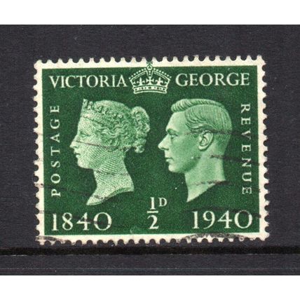George VI - 1940 - ½d Green (Stamp Centenary) (sg479) Used #1
