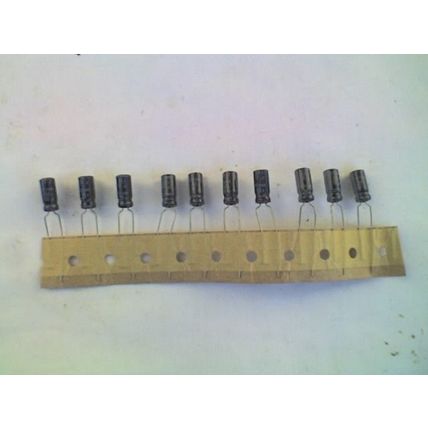 50 x 10u 50V , Black , 11x5mm , 85°C Radial , Electrolytic Capacitors - NOS - B