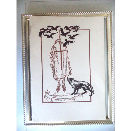 Vintage Woodcut Medieval Teutonic Polish Knights History War Print Litho Art 9