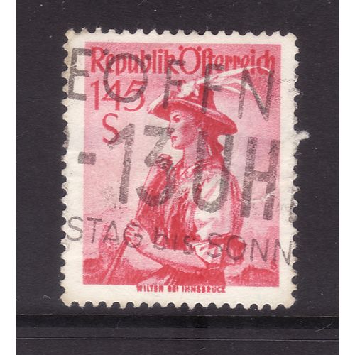AUSTRIA 1948 PROV COSTUMES SG 1130 1s. 45s RED FINE USED #4