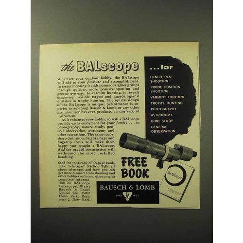 1956 Bausch & Lomb BALscope Ad!