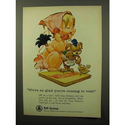1964 Bell Telephone Ad - So Glad You're Coming to Visit