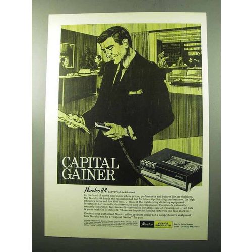 1969 Norelco 84 Dictating Machine Ad - Capital Gainer