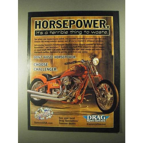 2001 Drag Specialties Samson Challenger Exhaust Ad