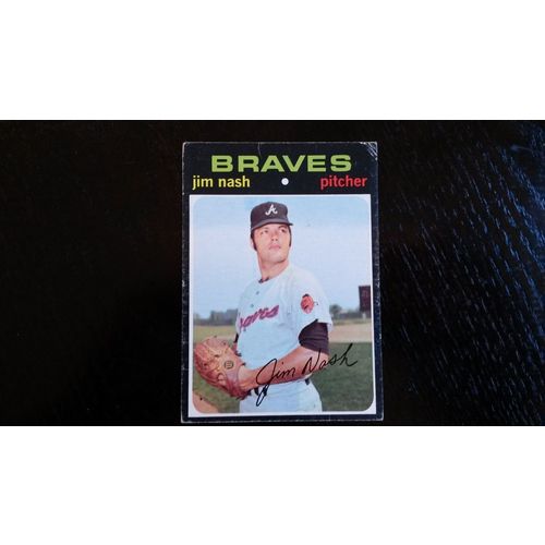1971 Topps Card # 306 Jim Nash Good (2) Atlanta Braves