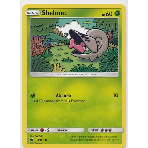 Pokemon Sun & Moon Crimson Invasion 8/111 Shelmet