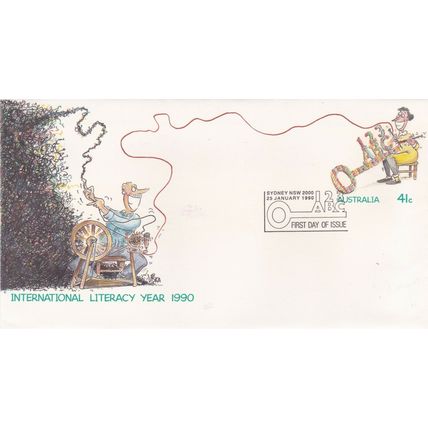 Australia 1990 Literacy Year FDC Sydney special cancel Unaddressed VGC