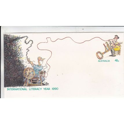 Australia 1990 Literacy Year stationary Envelope Unaddressed VGC